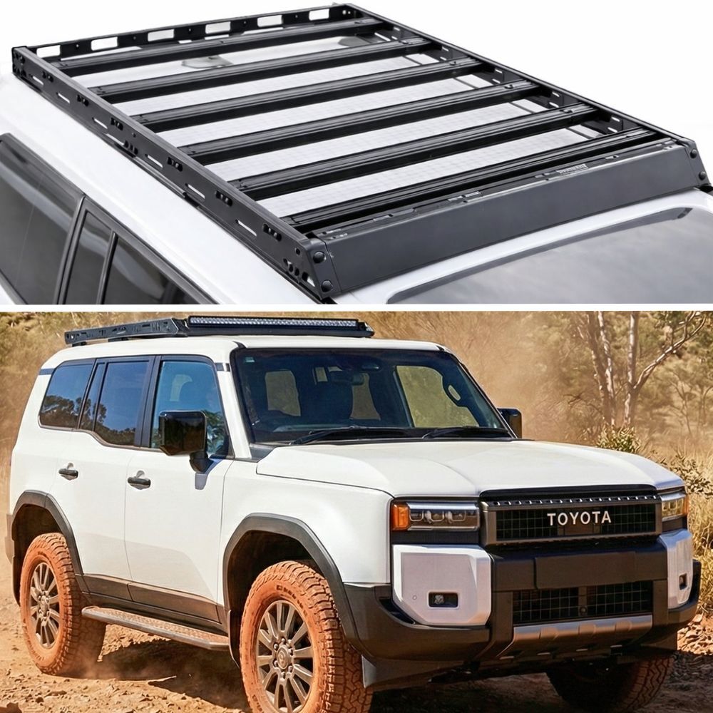 Dynamic Series Half Length Roof Rack fits Landcruiser Prado 250 Series Lexus GX550 Aluminium Platform Premium Steel Low Profile