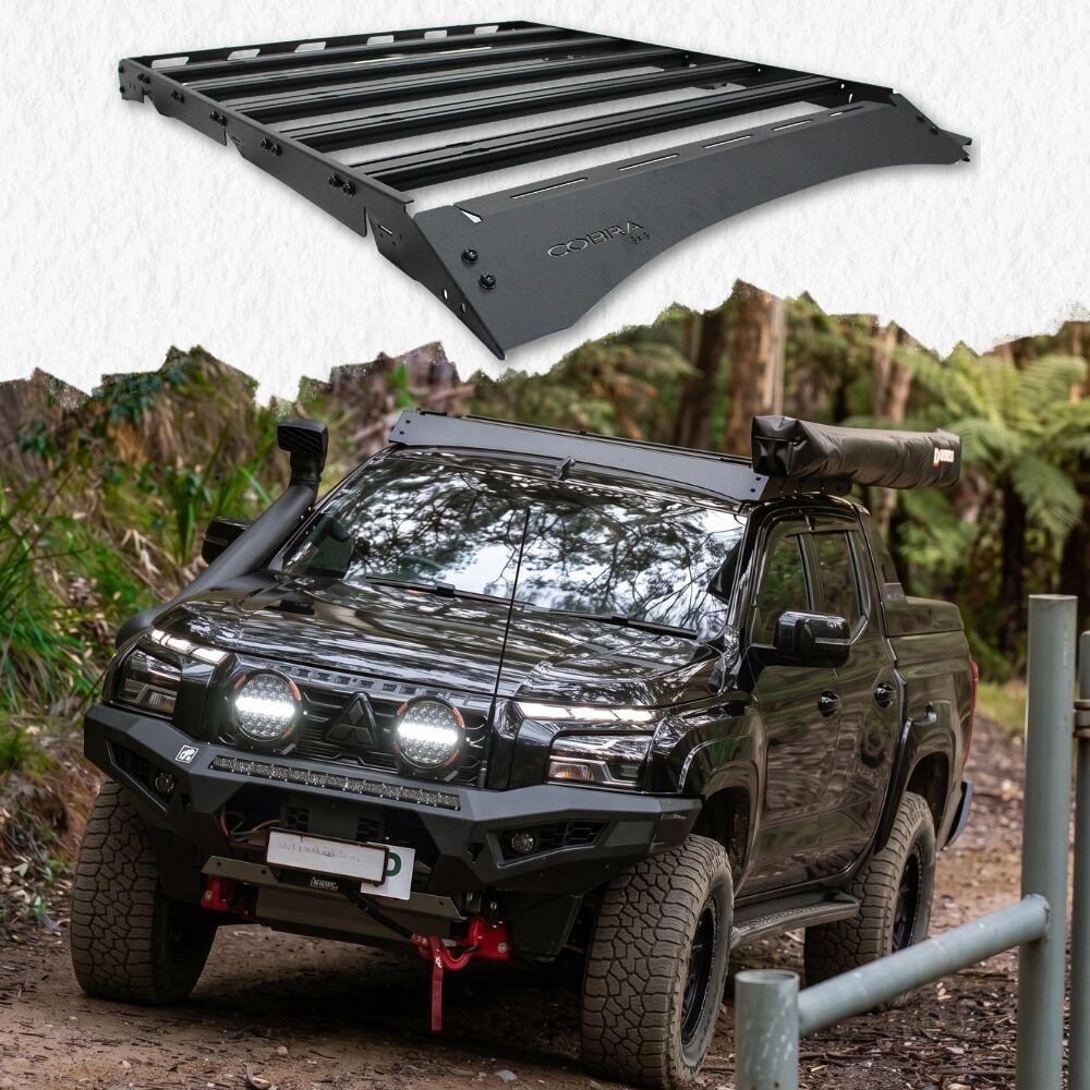 Dynamic Series Full length Roof Rack fits Mitsubishi Triton MV 2024 Onwards Models Aluminium Platform Steel Dual Cab Low Profile