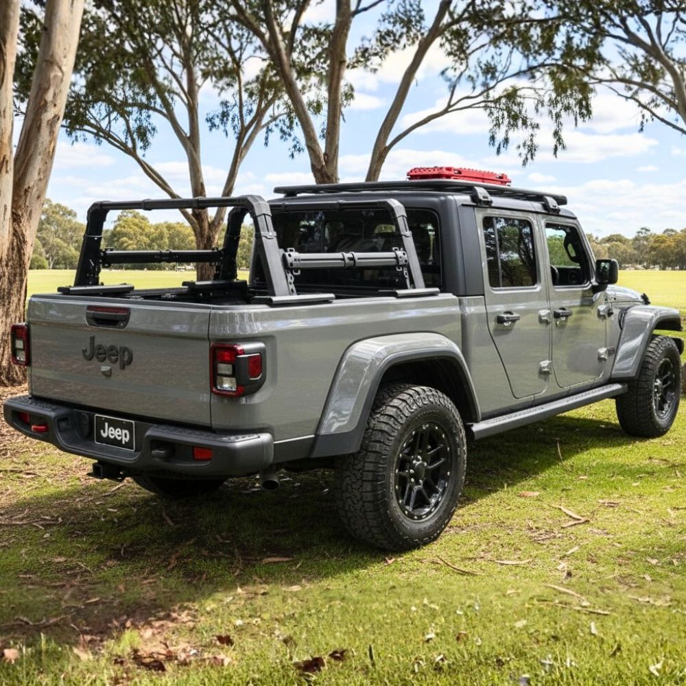 Premium Heavy Duty Aluminium Monster Tub Rack with 2 x Side Bars Cargo Ladder Sportsbar Universal for All 4x4 Models Hilux Ranger Ram And More