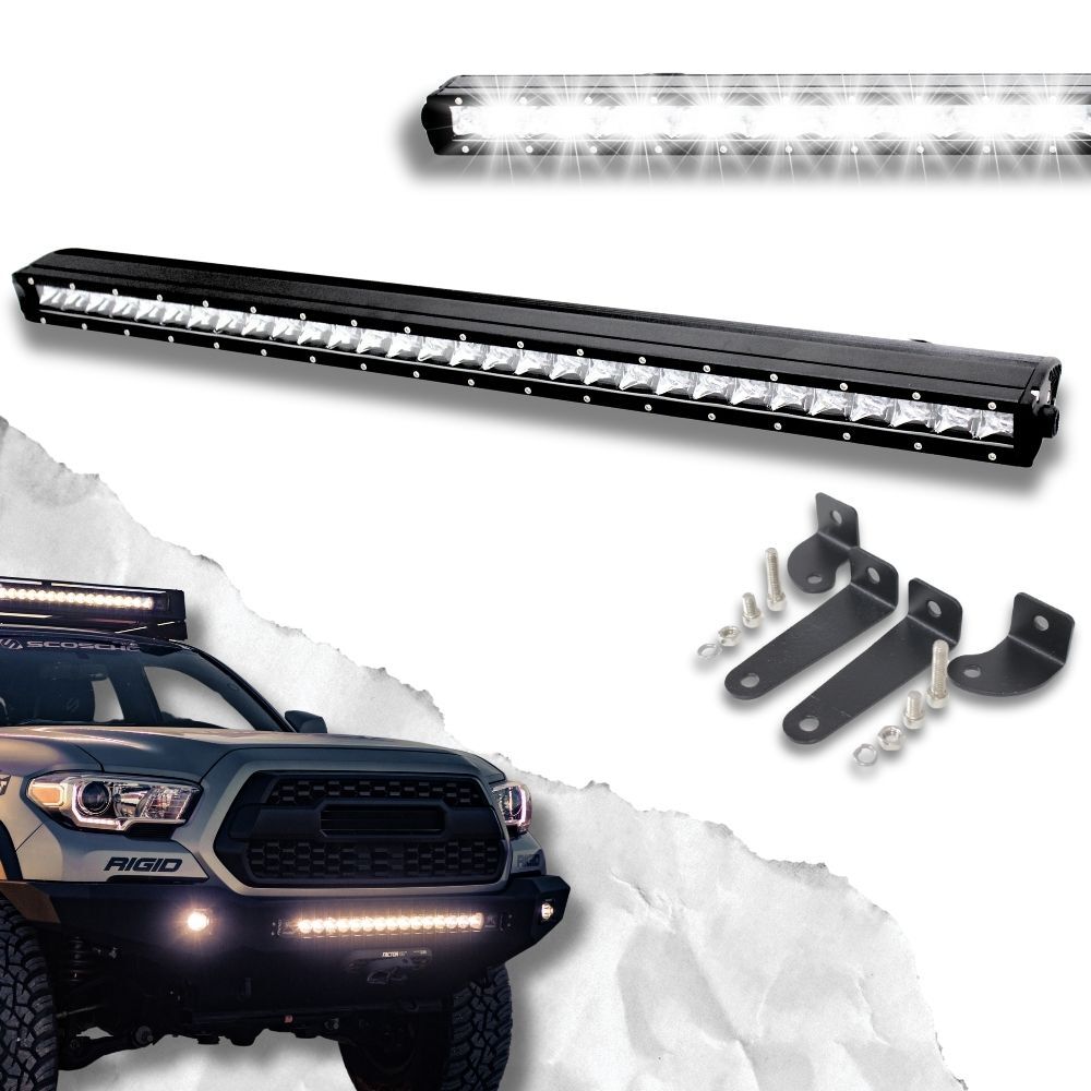 31 Inch 31" LED Light Bar Single Row 5w x 30 Beams 150w Spot Flood Beam Offroad SUV UTE 4x4 Night