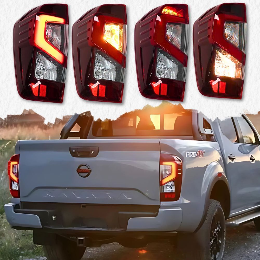 OEM Style LED Tail Lights Update Suits Nissan Navara NP300 2015 - 2020 Prefacelift to Facelift Taillights Pair Plug & Play