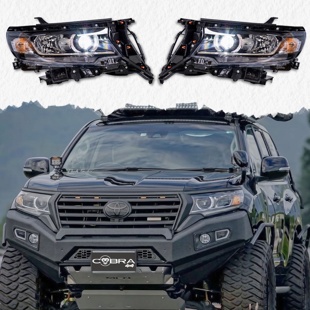LED Head Lights Upgrade Suits Landcruiser Prado 150 Series 2018 - 2023 Headlights Pair Front Lamp Projector
