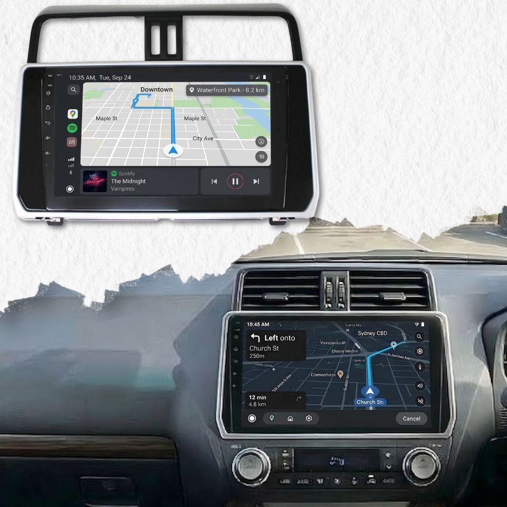 Android 12 Inch Head Unit TV Suits Landcruiser Prado 150 Series HD GPS Touch Screen Navigation 6GB RAM 128GB Storage