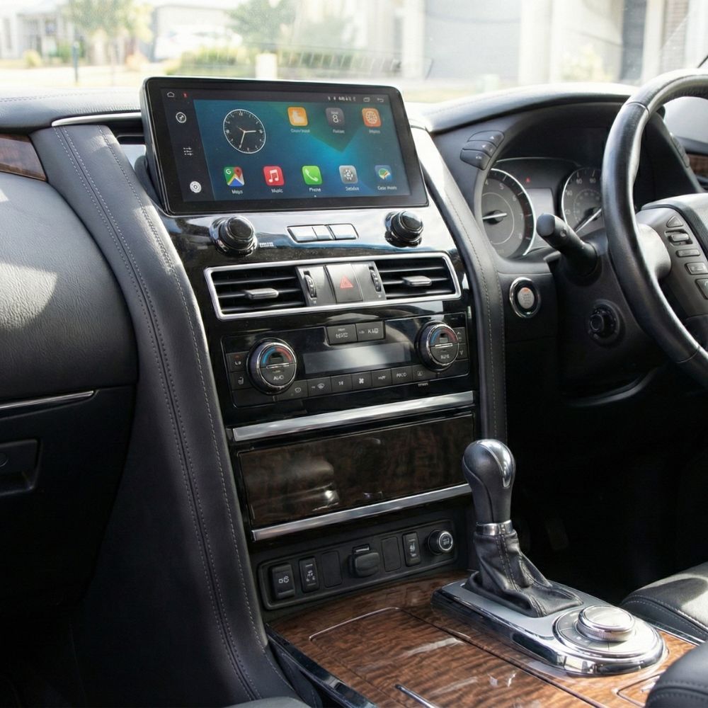 Android 12 Inch Head Unit Suits Nissan Patrol Y62 Video HD GPS Touch Screen Navigation 4GB RAM 64GB Storage