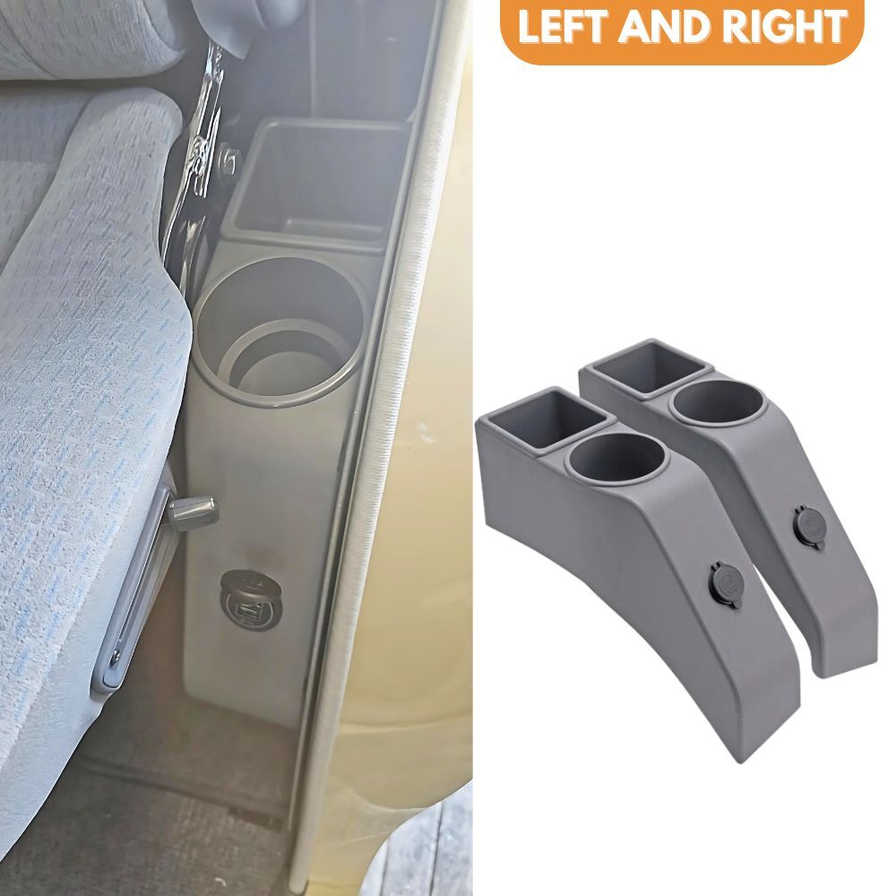 2 x Rear Seat Console Cup holder Suits Landcruiser 79 Series Dual Cab USB Connector Storage 