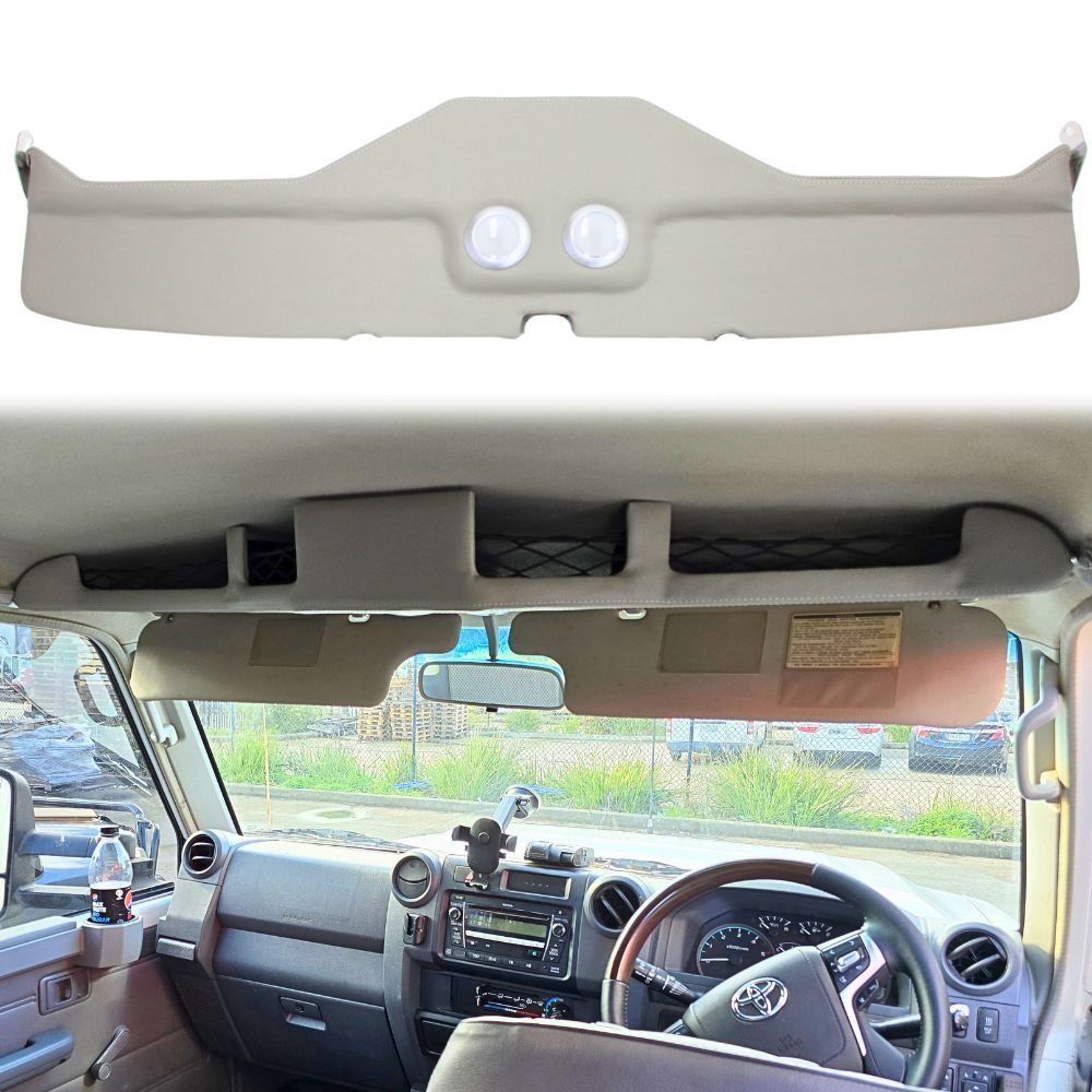 Roof Center Centre Console Storage Suits Landcruiser 76 78 79 series Top Grey