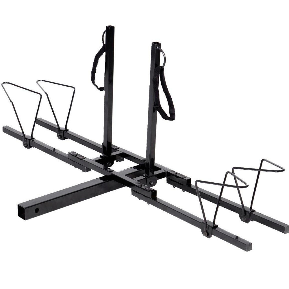 2 X Bicycles Hitch Mount Carrier Rack Tow Bar Platform Style Heavy duty 100lbs Capacity