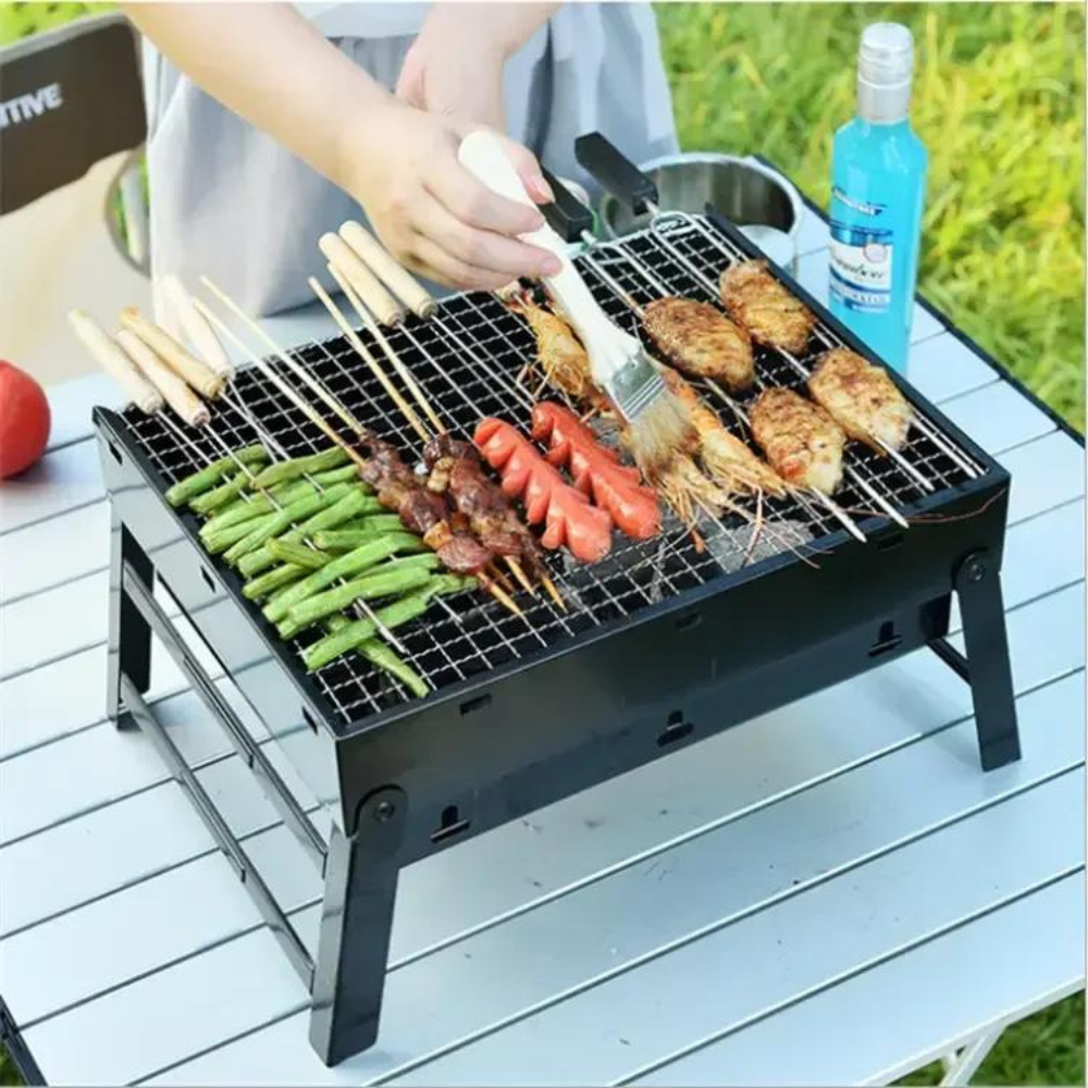 Cobra Outdoors Mini Portable Camping Barbecue Grill Foldable BBQ Charcoal Grille Campfire