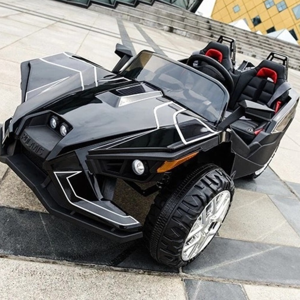 KIDS RIDE ON CAR POLARIS INSPIRED 2 SEATER SEATS BAT MOBILE STYLE