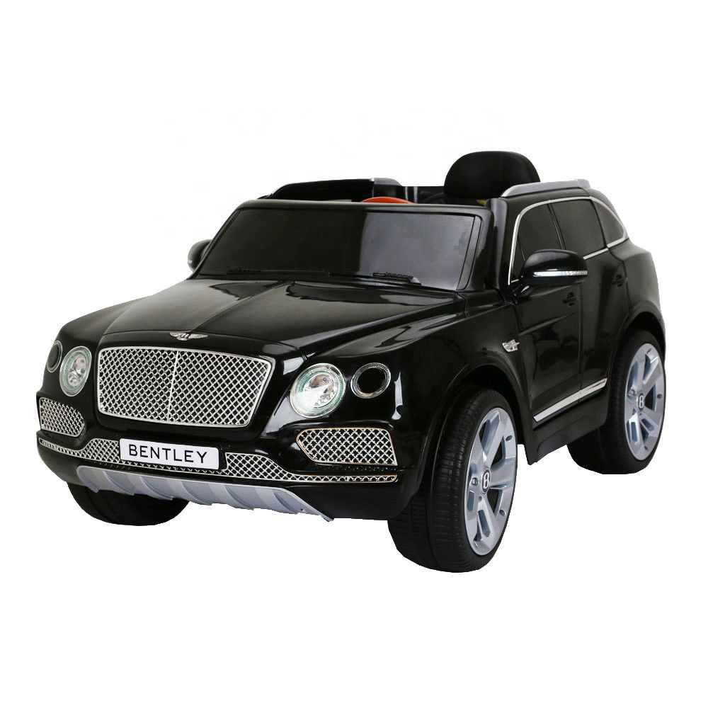 Licensed Bentley Bentayga Black Kids Electric Ride On Car Parental Remote Control 12V Toy