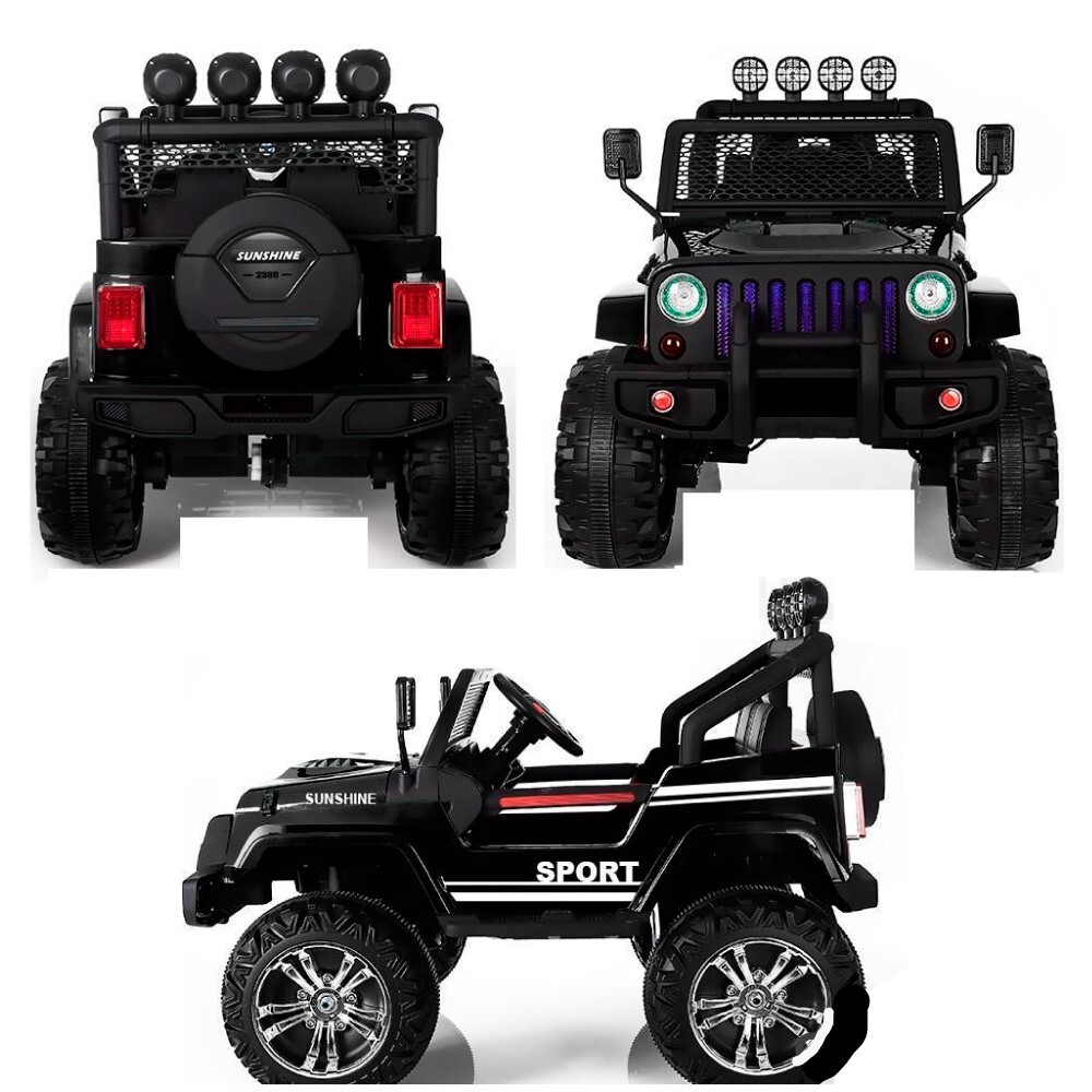JEEP INSPIRED BLACK/RED/WHITE Sports Kids Ride On Car 4WD