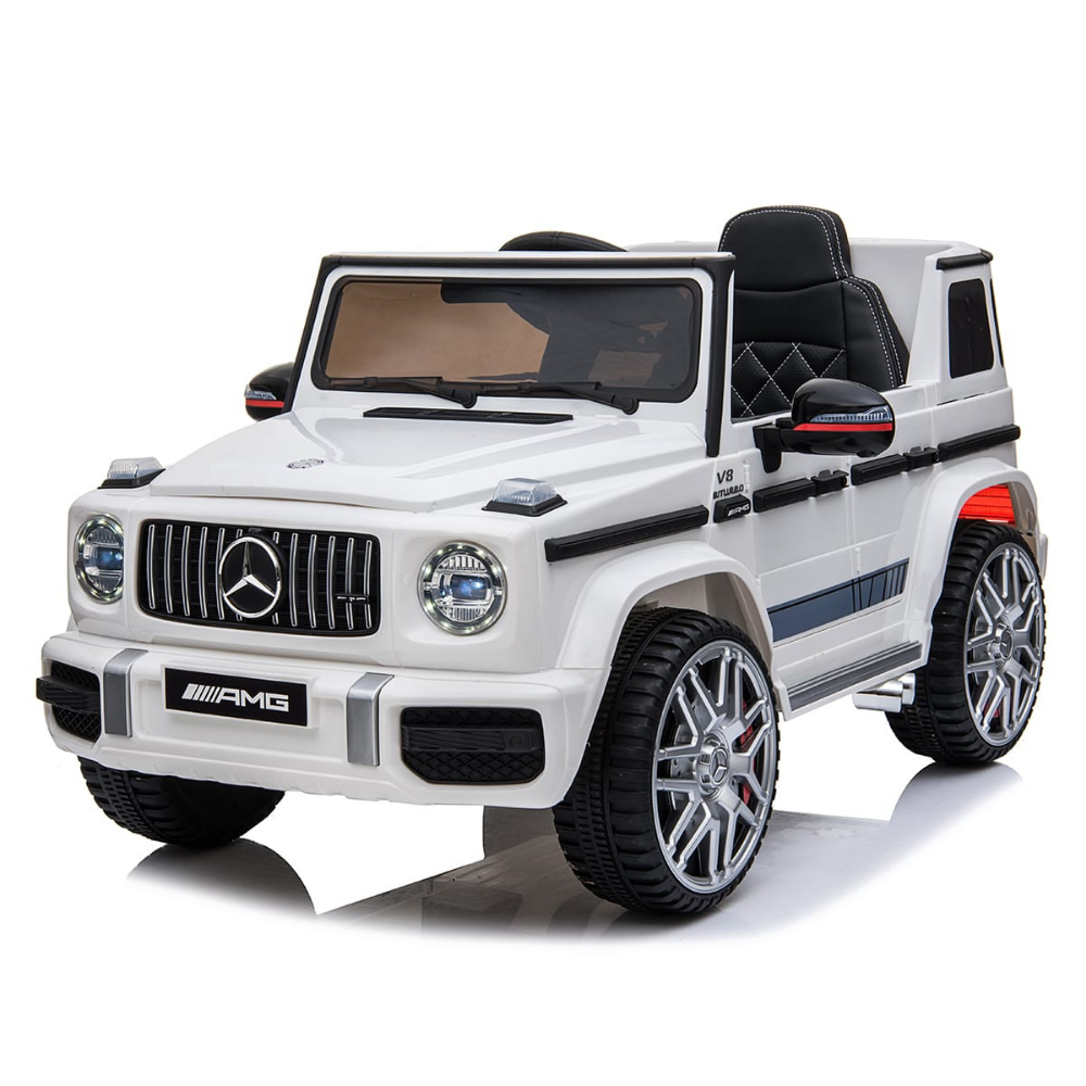 Licensed Mercedes Benz G63 AMG Kids Electric Ride On Car Parental Remote Control White 12V Toy