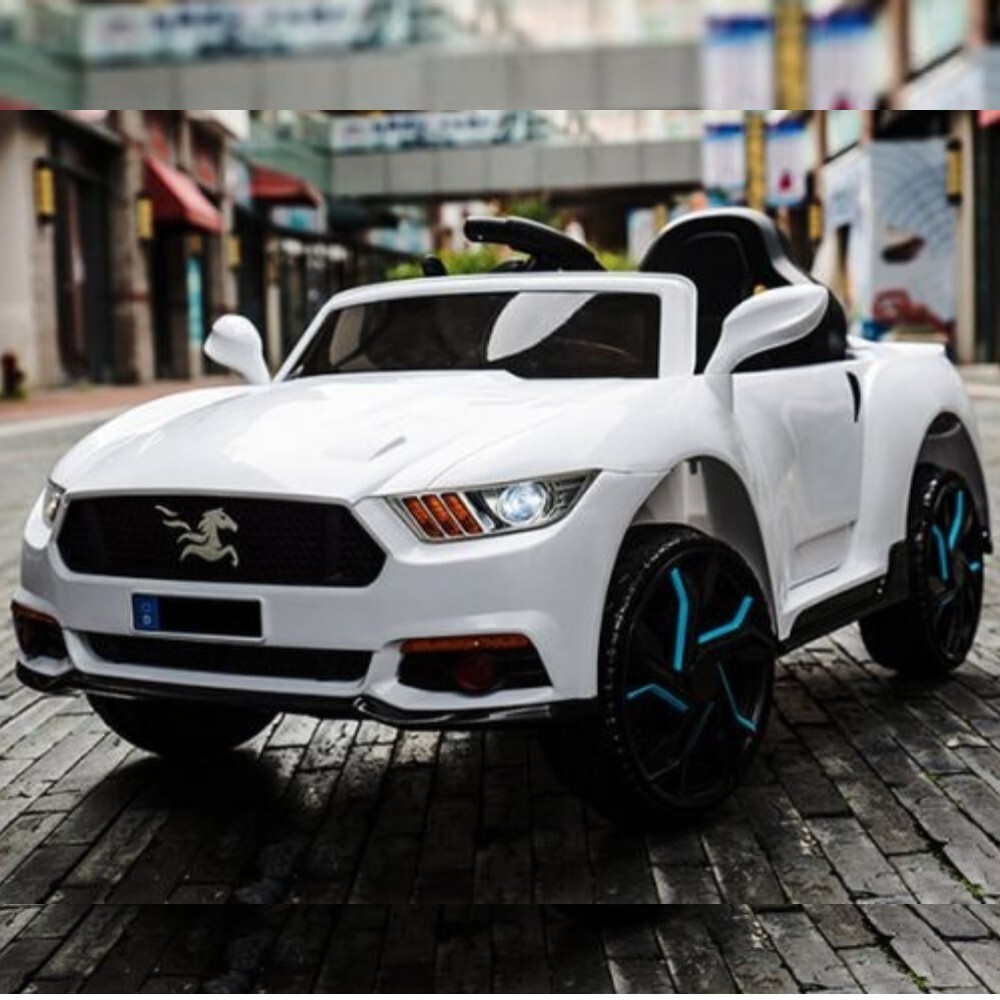 Inspired Mustang vs Camero Sports Kids Ride On Car White