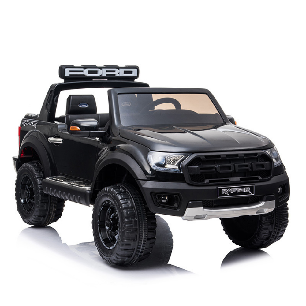 Licensed Ford Ranger Raptor UTE Kids Electric Ride On Car Remote Control Black White Toy