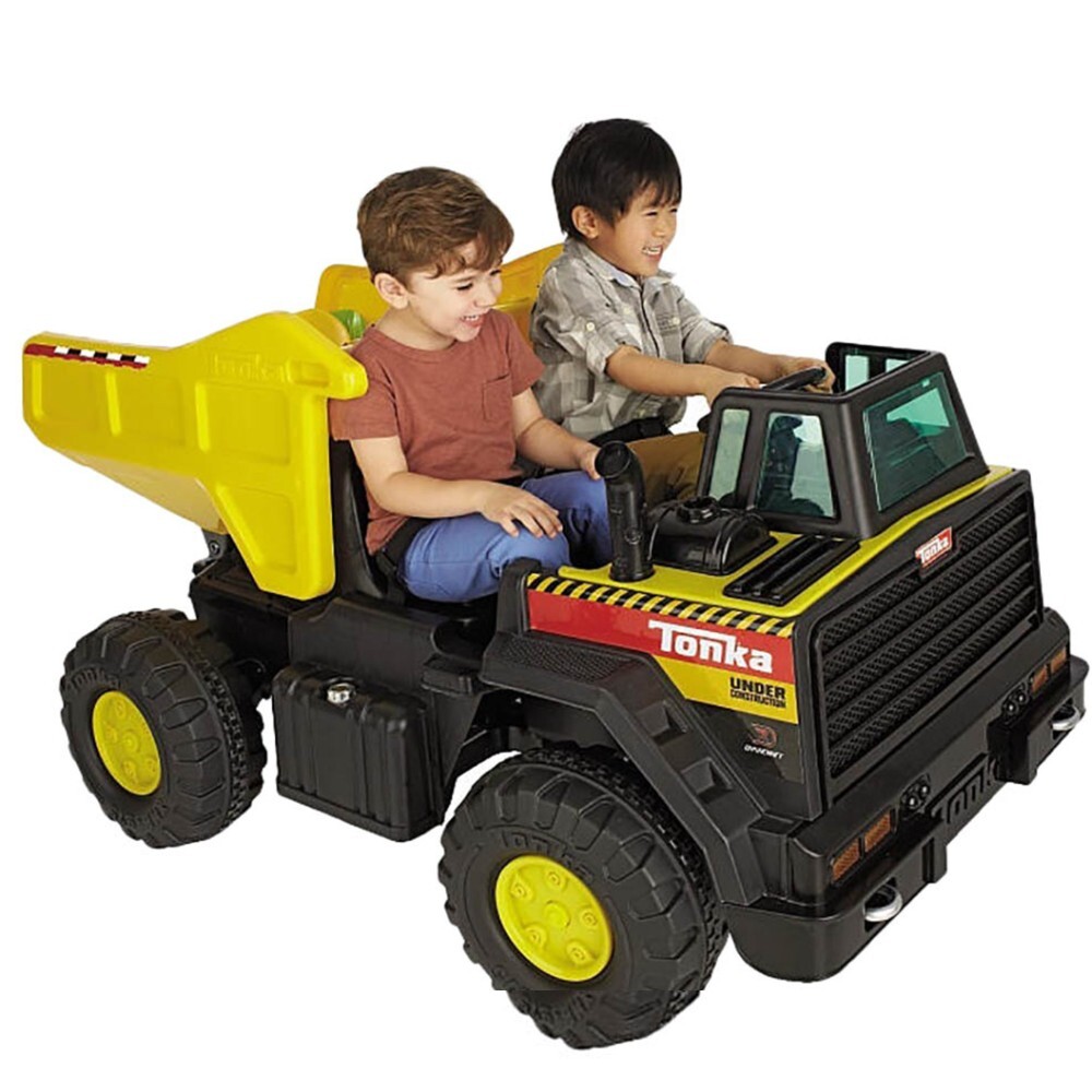 12V X 2 MOTOR KIDS RIDE ON CAR 2 SEATER SEATS TONKA DUMP BED MONSTER TRUCK ELECTRIC