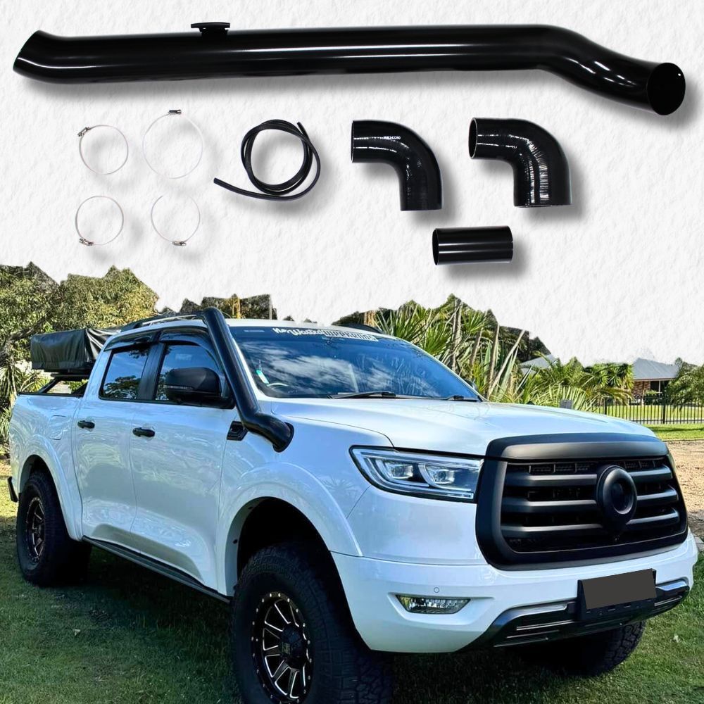 Cobra 4x4 Black Short Entry Stainless Steel Snorkel Kit Suitable For Great Wall Motors GWM 2020 Onwards 2.8L D2D 4" Turbo Air intake Pipe