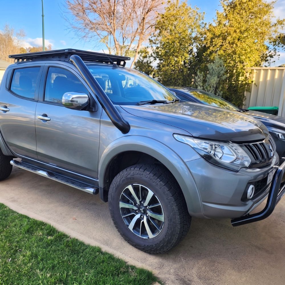 Cobra 4x4 Black Short Entry Stainless Steel Snorkel Kit Suits Mitsubishi Triton MQ 2015 - 2018 4" Turbo Air intake Pipe