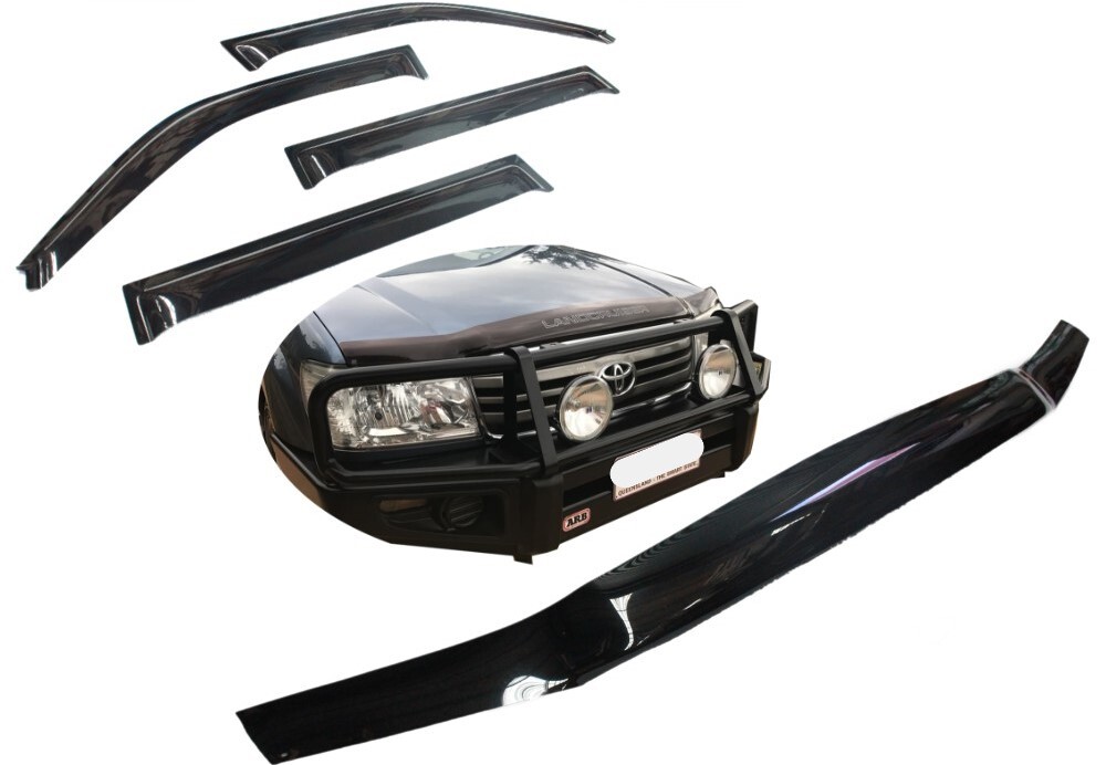 Bonnet Protector + Weather Shields Suitable For Toyota Land Cruiser 100 Series 1998-2007