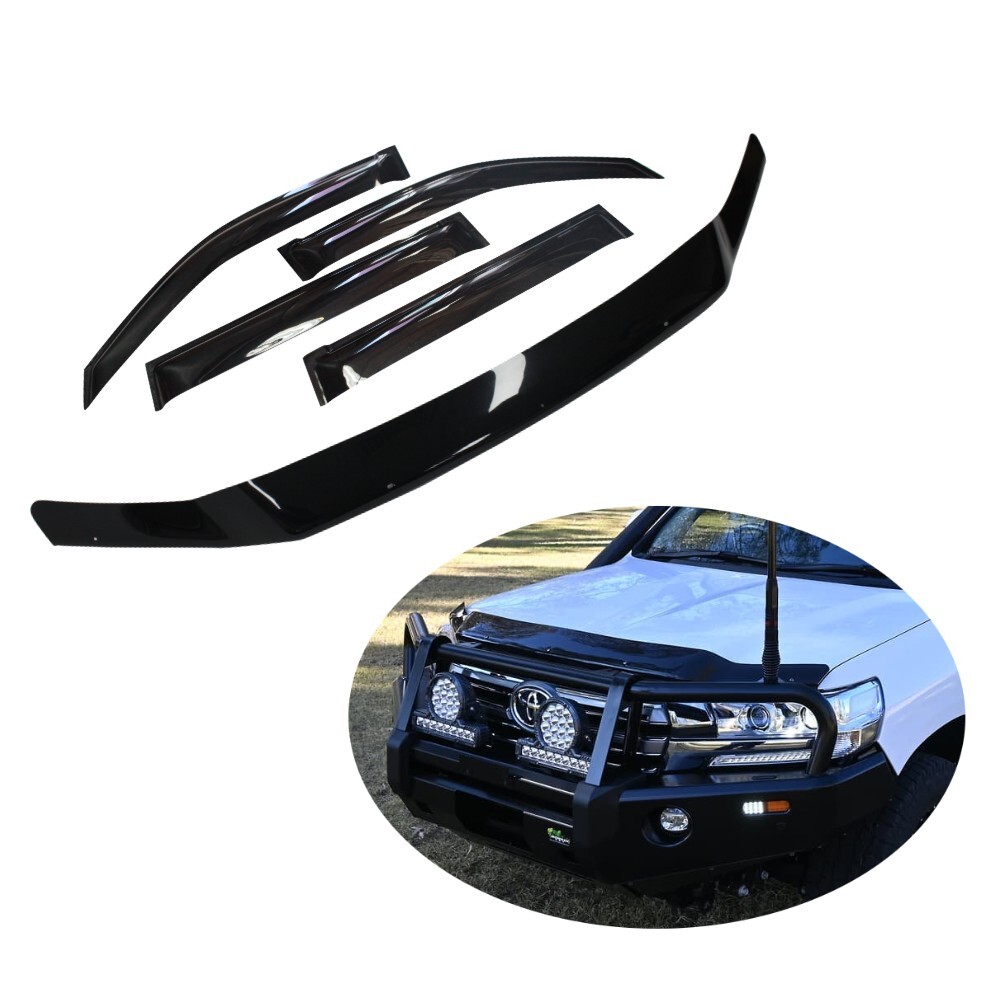 Bonnet Protector + Weather Shields Suitable For Toyota Landcruiser 200 Series 2016 - 2020 Onwards