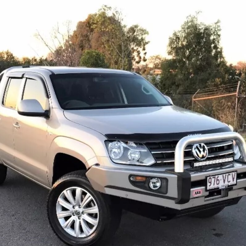 thumbnail image 2 of Auto-Bra Bonnet Bra For VW Amarok 2010-2022 – Black Stone Guard Protector, Tuning Style 2 of 5