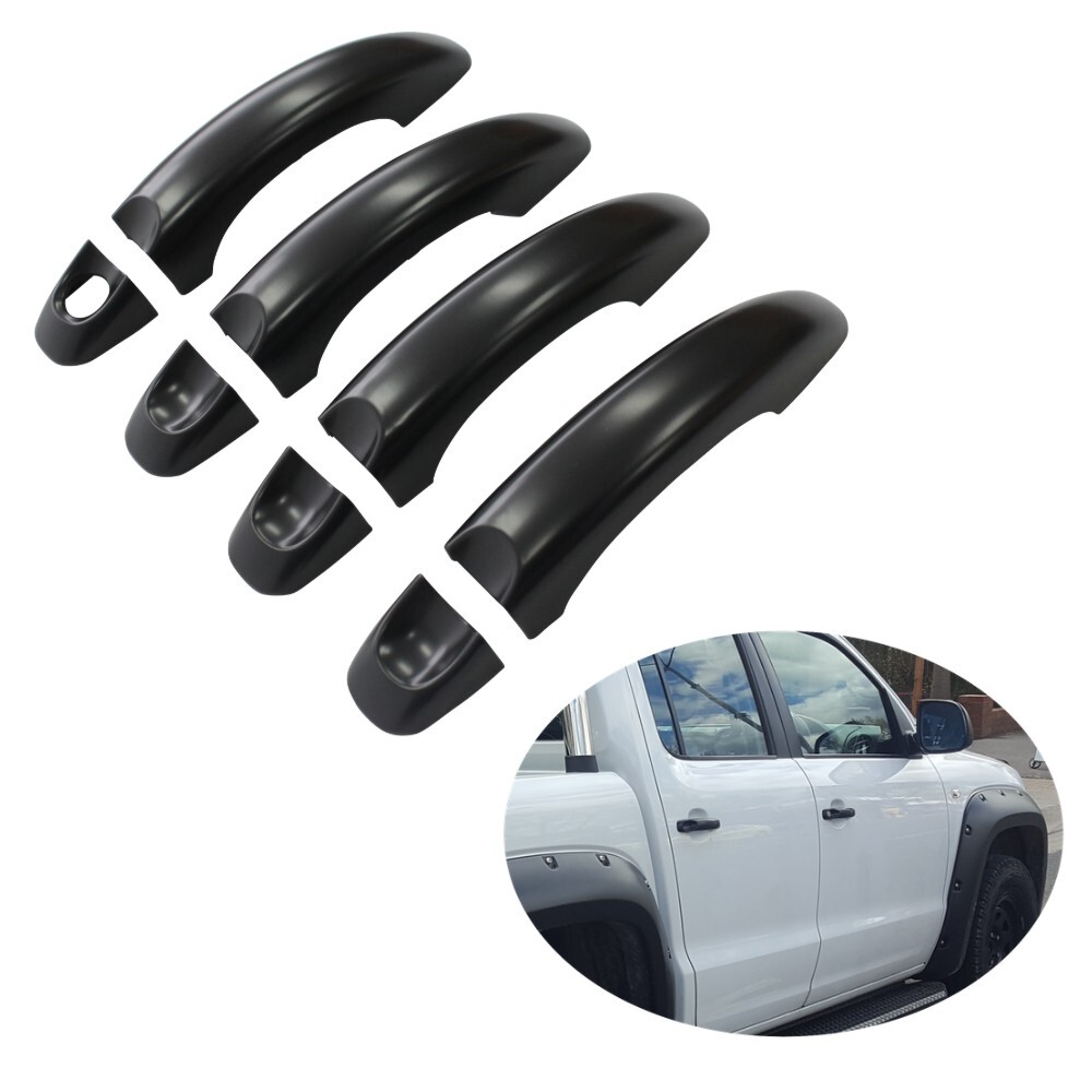 Matte Black Door Handle Covers  Fits Volkswagen Amarok 2010 - 2020 4WD