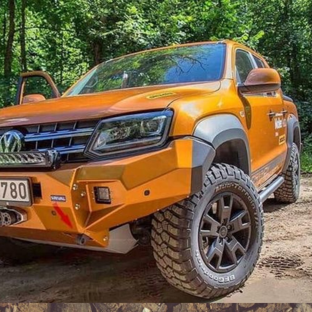 Matte Black Front  Head Light Trim Covers suits Volkswagen Amarok 2009-2020