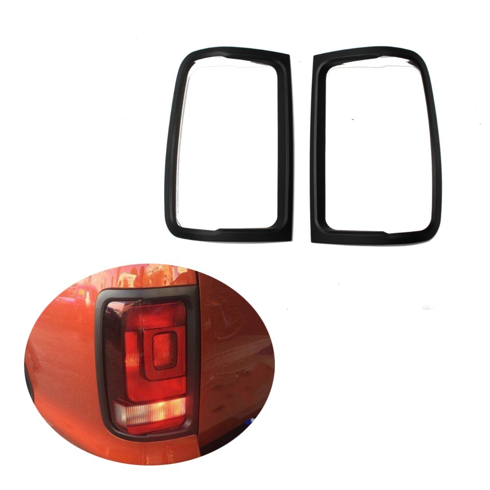 Matte Black Tail Light Trim Covers suits Volkswagen Amarok 2009-2020