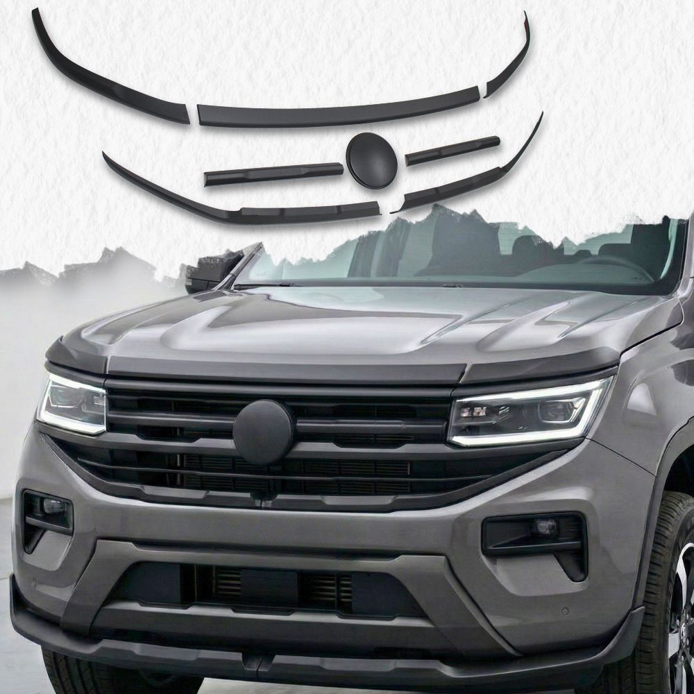 Front Grill Trim Matte Black Suits Amarok 2023 Onwards Next Gen Cover Grille Trims