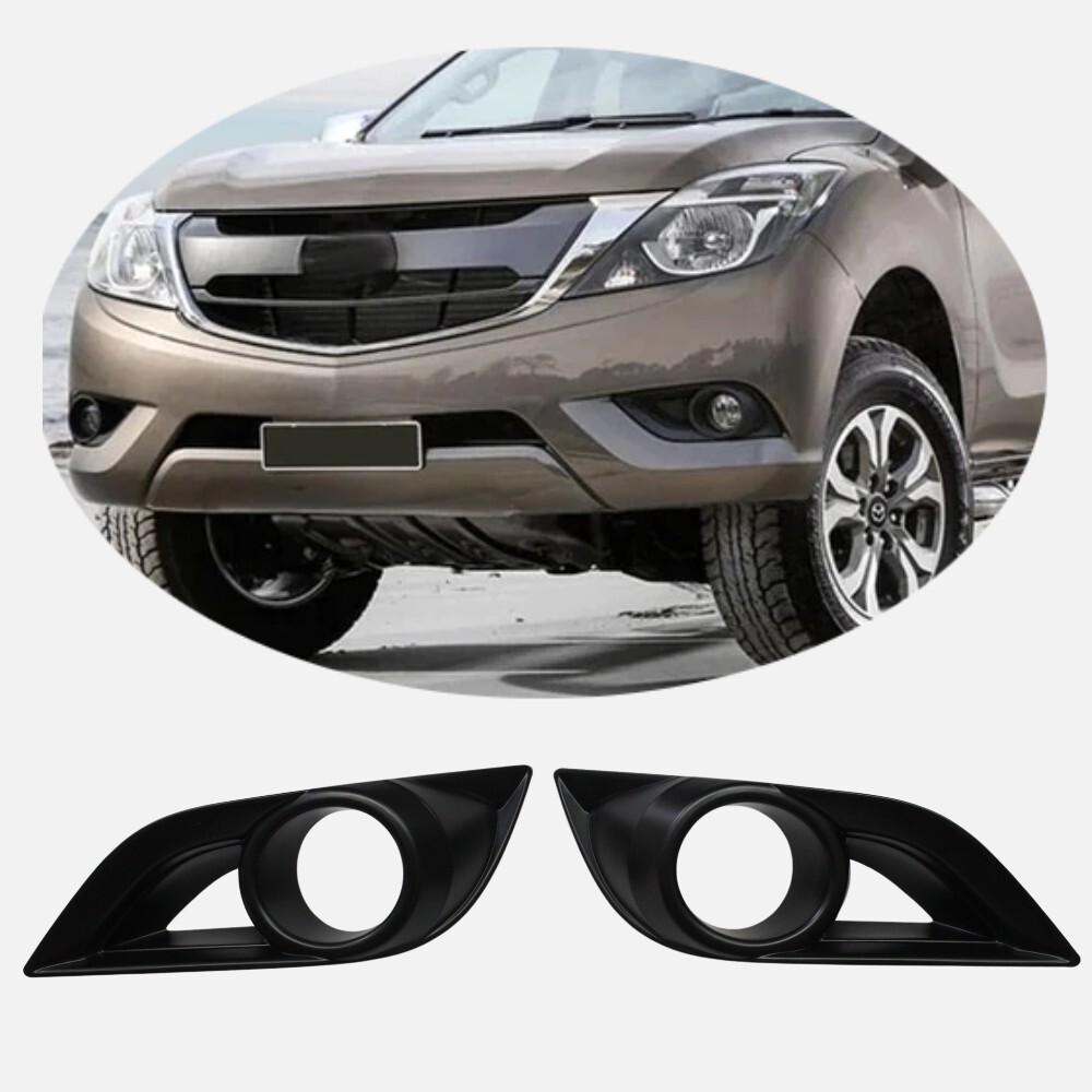 Matte Black Fog Light Cover Trim Fits Mazda BT50 2012 2013 2014 2015 2016 2017 2018 BT-50