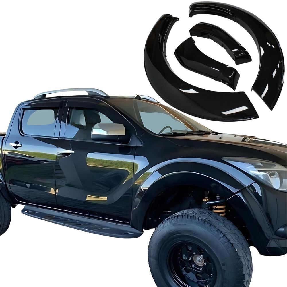 Front Gloss Black OEM Style Fender Flares fits Mazda BT-50 BT50 2012 - 2018 