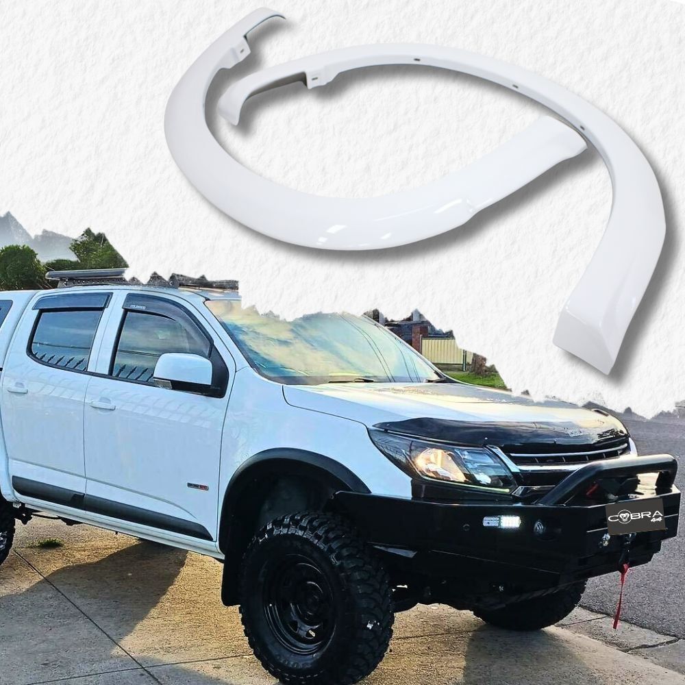Front Gloss White Fender Flares OEM Style Fits Holden Colorado 2012 - 2016 Guard Arch Dual Cab