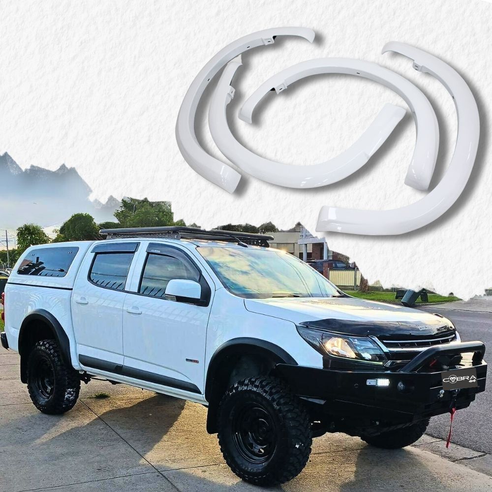 Gloss White Fender Flares OEM Style Fits Holden Colorado 2012 - 2016 Guard Arch Dual Cab