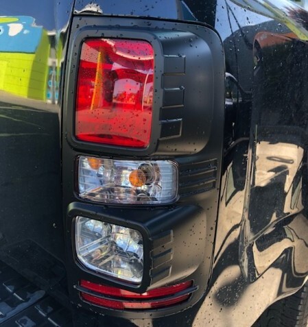 MATTE Black Head Light and Tail Light Trim Cover Suits Holden Colorado 2012 - 2016
