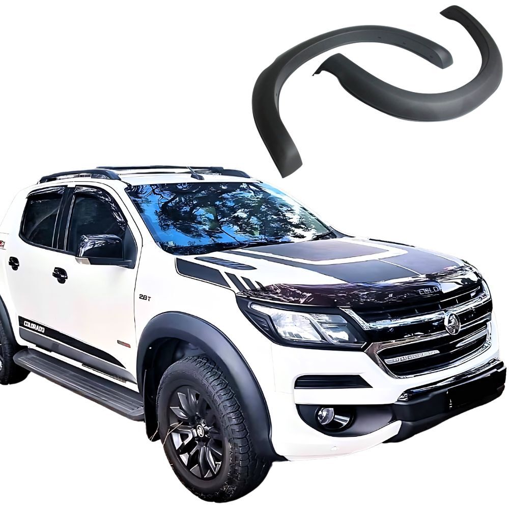 Front Fender Flares Kit Matte Black Fits Holden Colorado 2017 Onwards Guard Trim