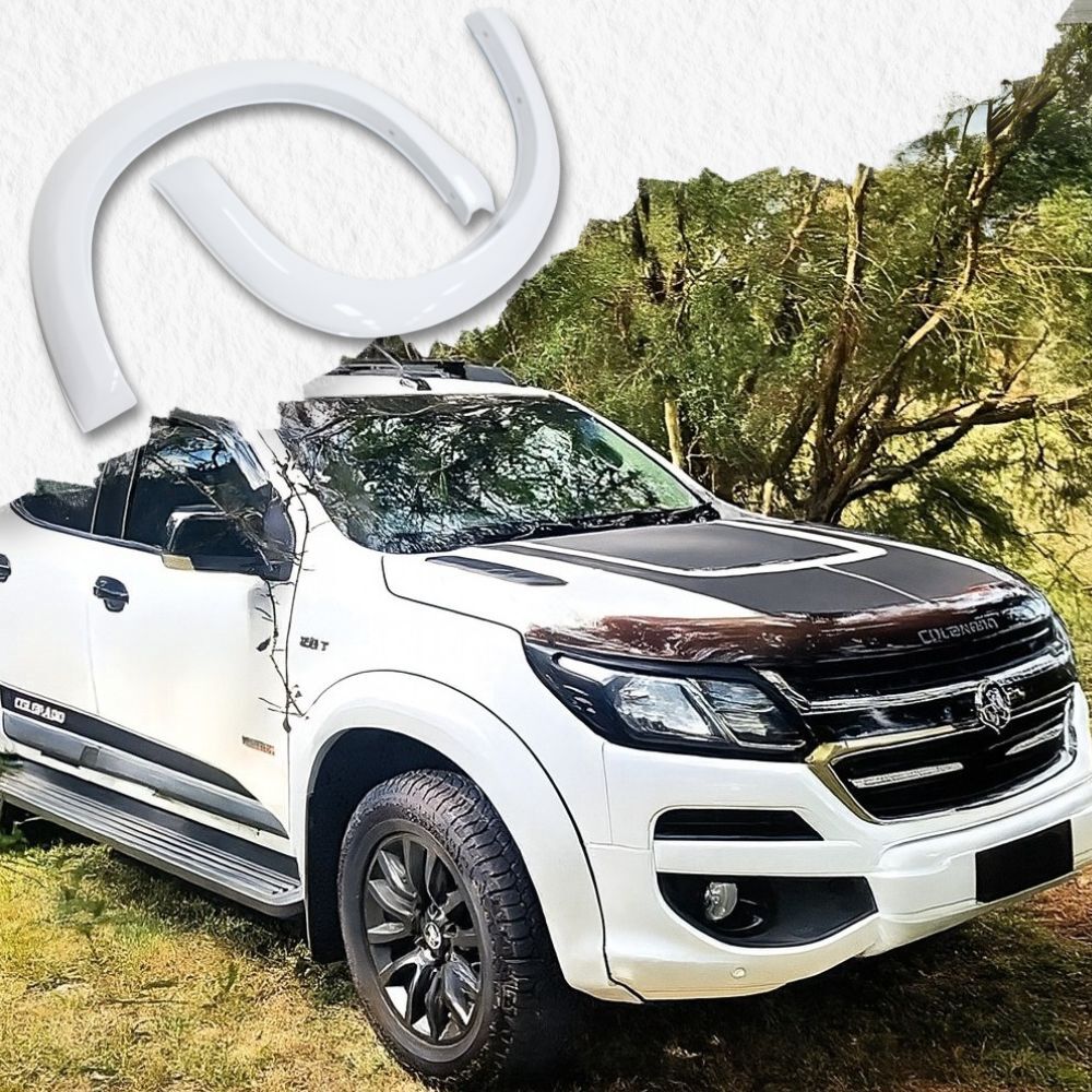 Front Gloss White Fender Flares OEM Style Fits Holden Colorado 2017 Onwards Guard Arch Dual Cab