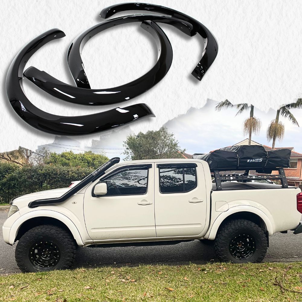 Gloss Black Slim OEM Flares Fenders Suits Nissan Navara D40 Wheel ST ST-X Thai Build