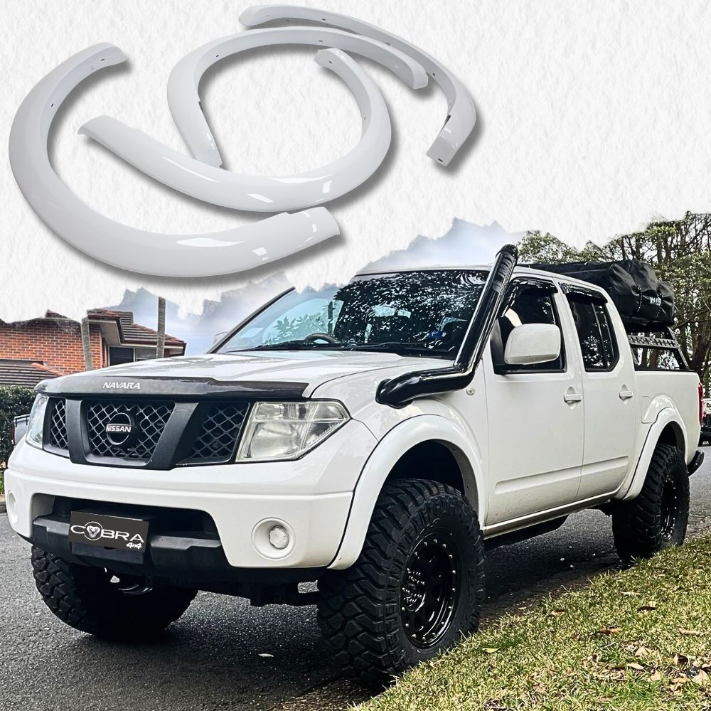 Gloss White Slim OEM Flares Fenders Suits Nissan Navara D40 Wheel ST ST-X Thai Build