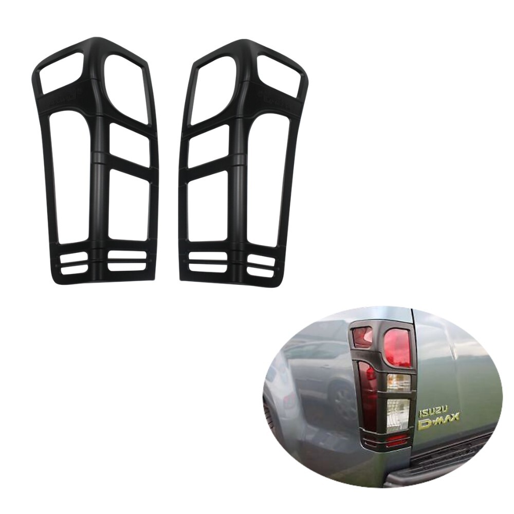 Matte Black Tail Light Trim Cover Suits ISUZU DMAX 2012 - 2019 D-MAX Protectors