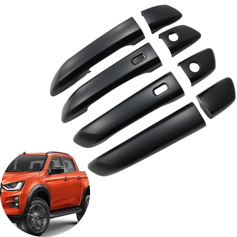 Matte Black Door Handle Covers FITS Isuzu D-Max RG Late 2019+ Onwards DMAX Keyless Sensor Entry