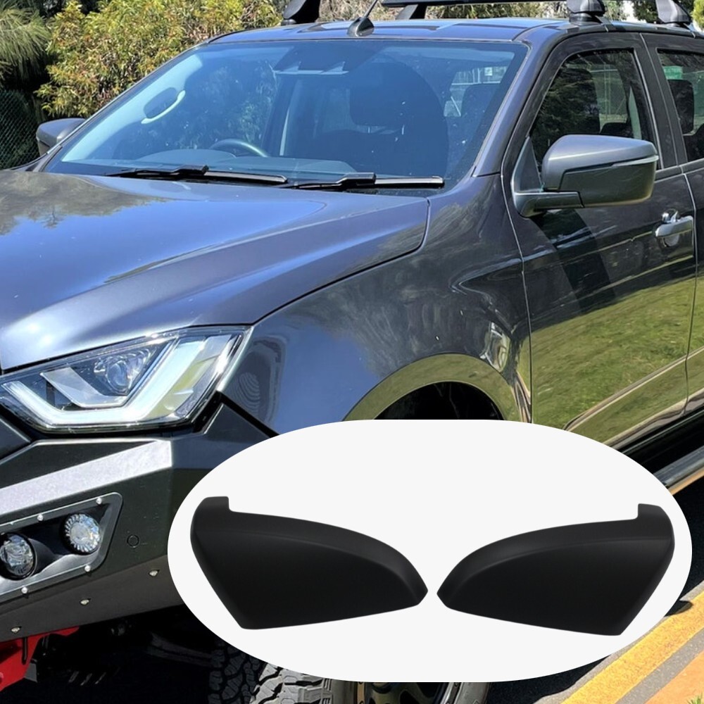 Matte Black Mirror Covers suitable for Isuzu D-MAX late 2020+ Onwards DMAX