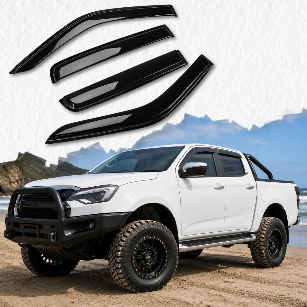 Weather Shields Suit Isuzu DMAX 2024+ Onwards Cover Protection Black D-Max Weathershields