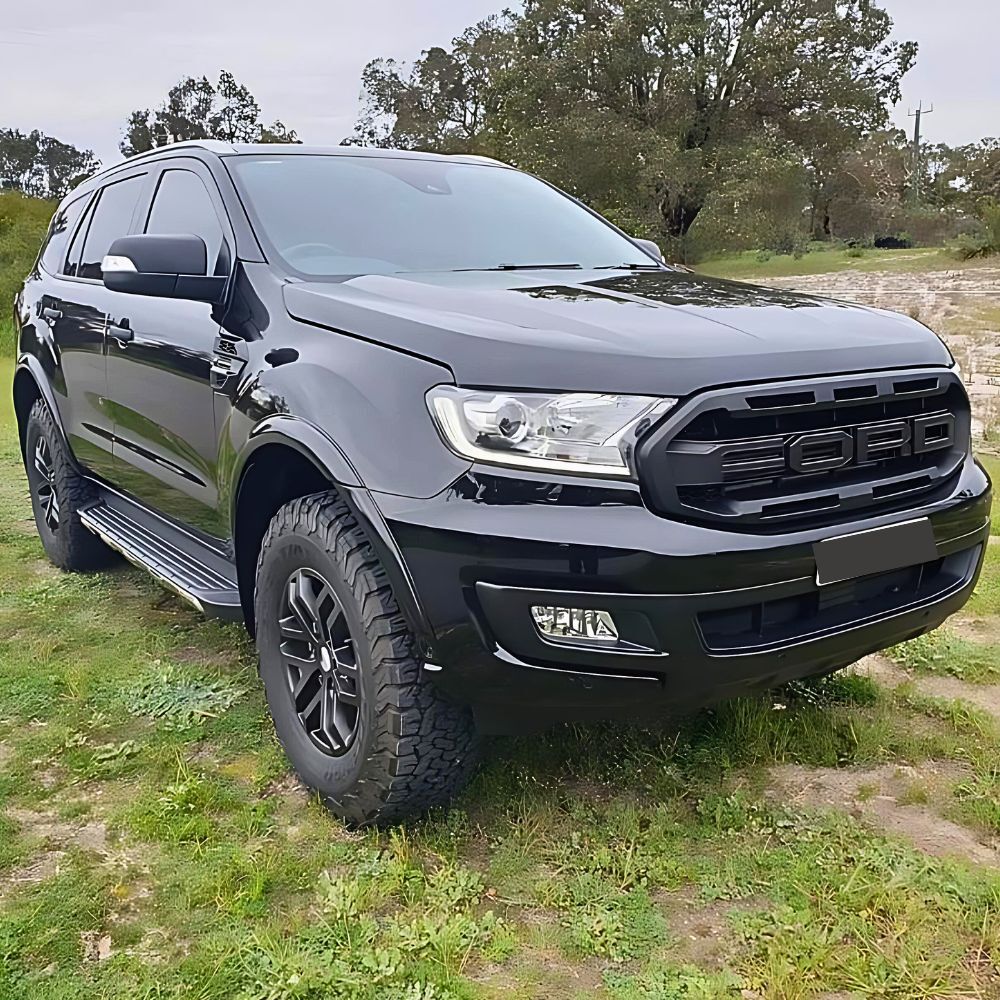 Gloss Black Thin (Skinny) Flares Fits Ford Everest 2016 - 2021 with sensor hole