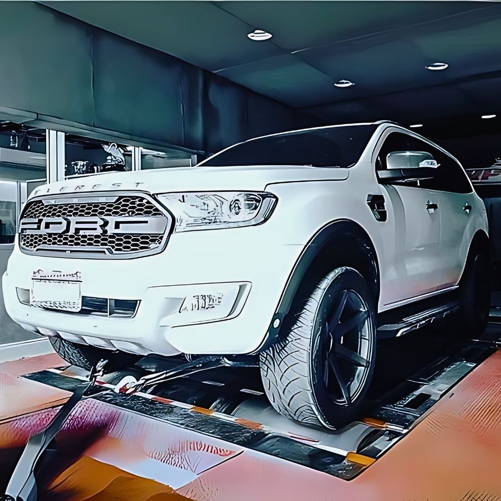 Matte Black Smooth Skinny Thin Flares Fits Ford Everest 2016 2017 2018 2019 2020 2021 with sensor hole