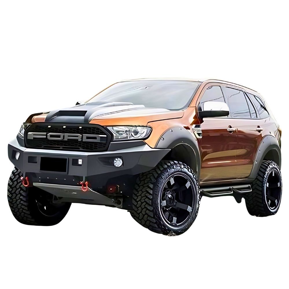 Pocket Style Fender Flares suit 2015 2016 2017 2018 Ford Everest Matte Black Smooth Finish