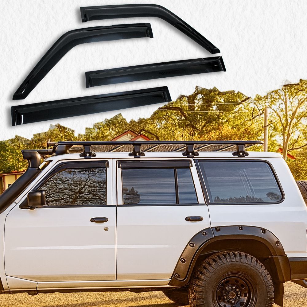 Weather Shields Fits Nissan Patrol GQ Electric Mirror 1988 - 1997 Window Visors Weathershields Manual