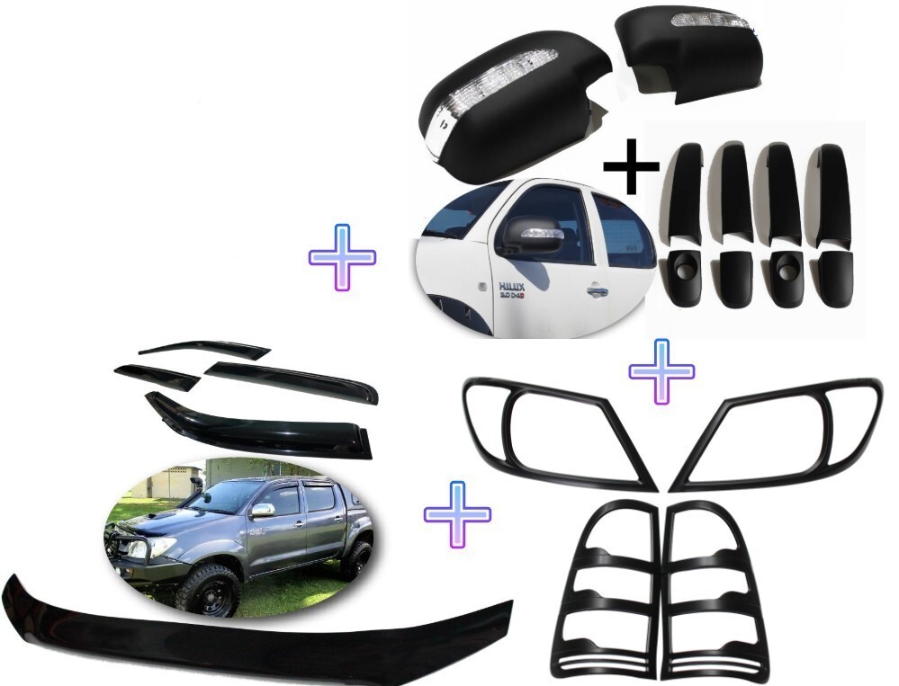 Bonnet protector light trims mirror covers suitable for Toyota Hilux 2005 - 2011