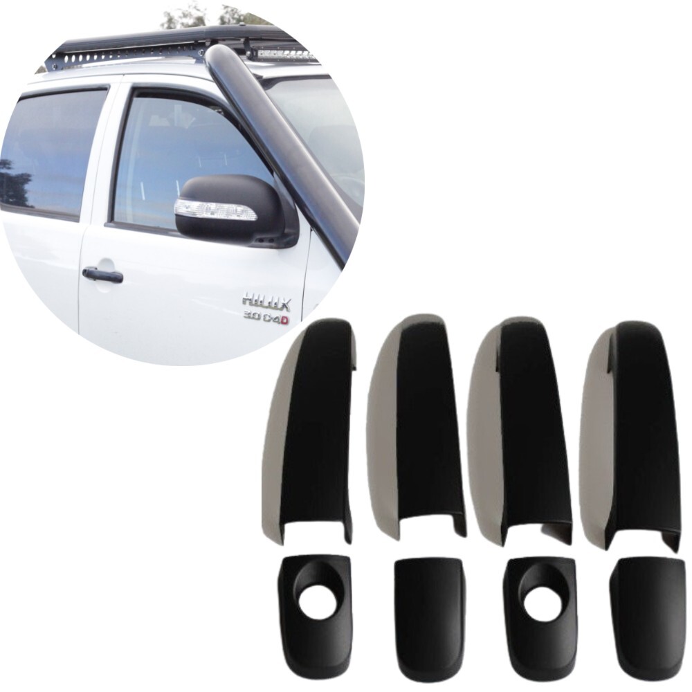 Door Handle Covers Suitable for Toyota Hilux 2005 - 2015 Matte Black