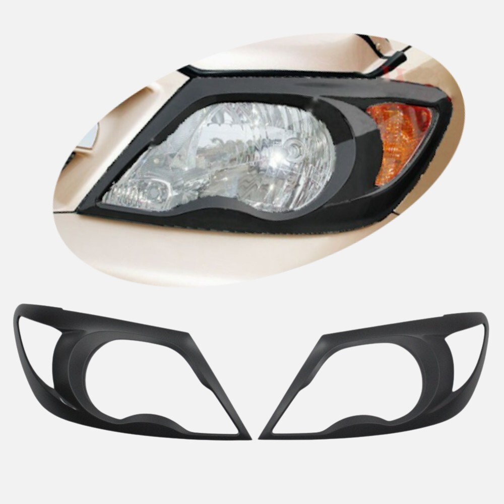 Matte Black Head Light Trim Cover Protector suitable for Toyota Hilux  2005 - 2011