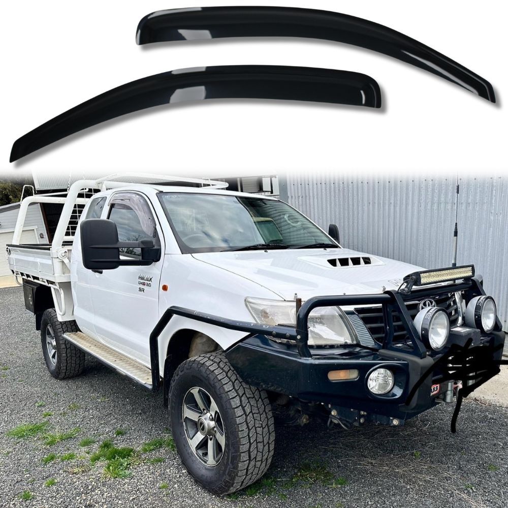 Weather Shields Fits Toyota Hilux N70 Single Cab 2005 - 2015 Window Visors Weathershields