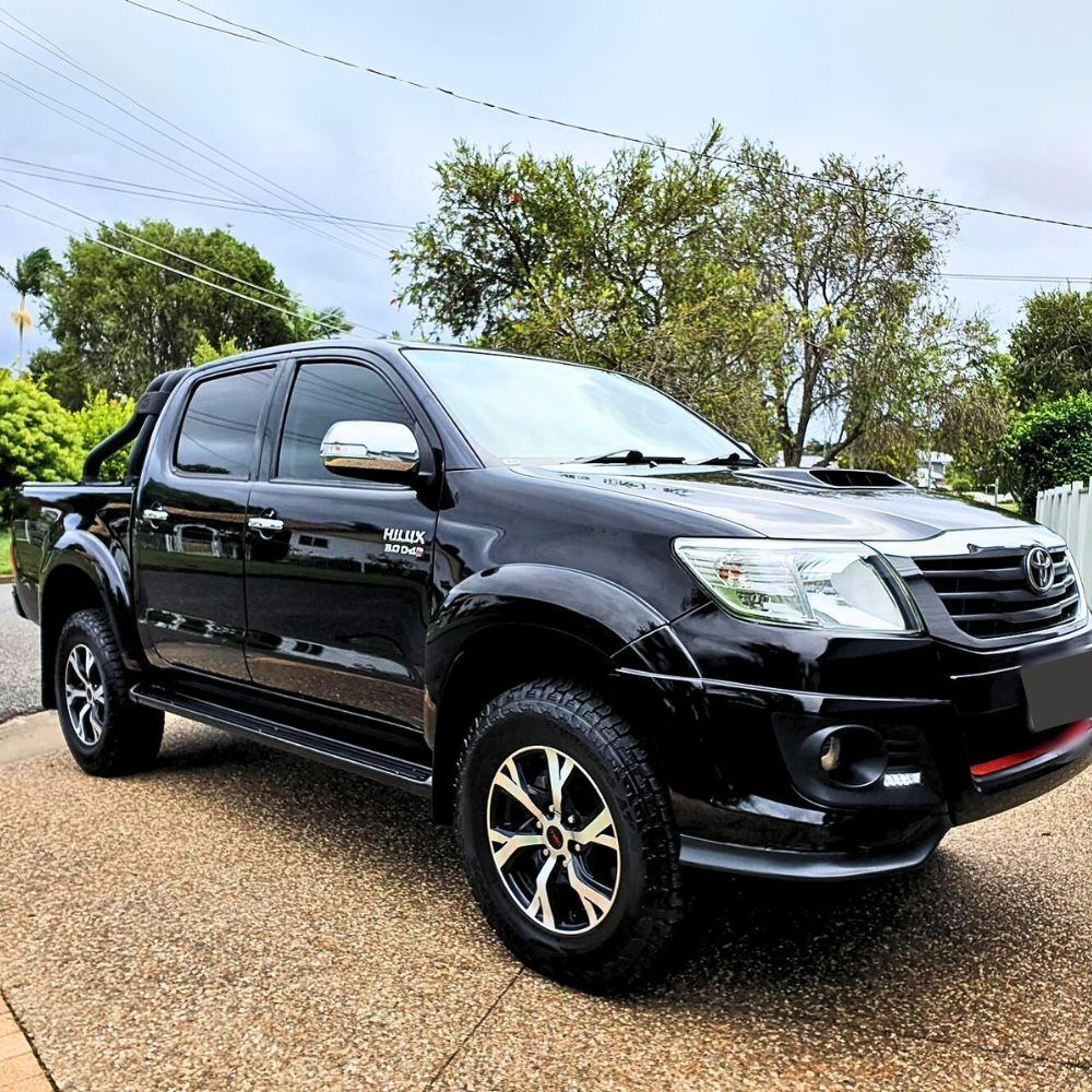 Gloss Black OEM Style Fender Flares Suits Toyota Hilux 2011 - 2015 Dual Cab Guard Arch